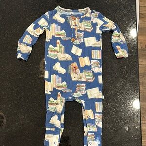 Blue Book Print Kids One Piece- Posh Peanut